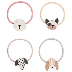 4 HÅRELASTIKKER M/HUNDE