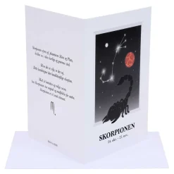 A6 DOBBELTKORT M/STJERNETEGN | SKORPIONEN