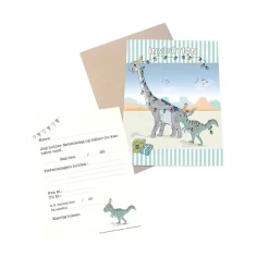 A6 INVITATIONSKORT - 6 STK | DINO