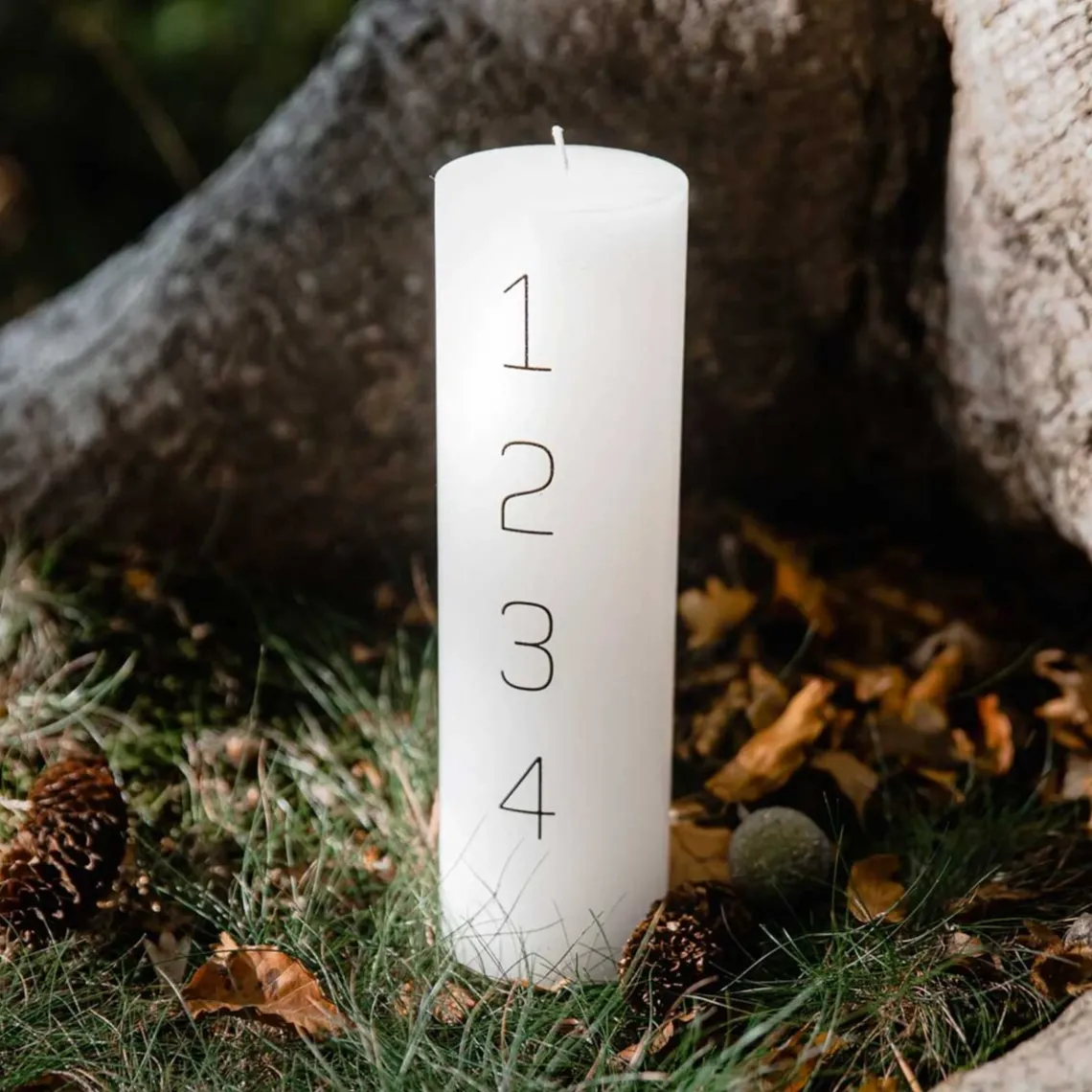 ADVENTSLYS 7X24 CM | HVID M/SORT