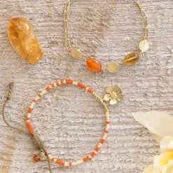 AESTHETIC CITRINE CARNELIAN ARMBÅND