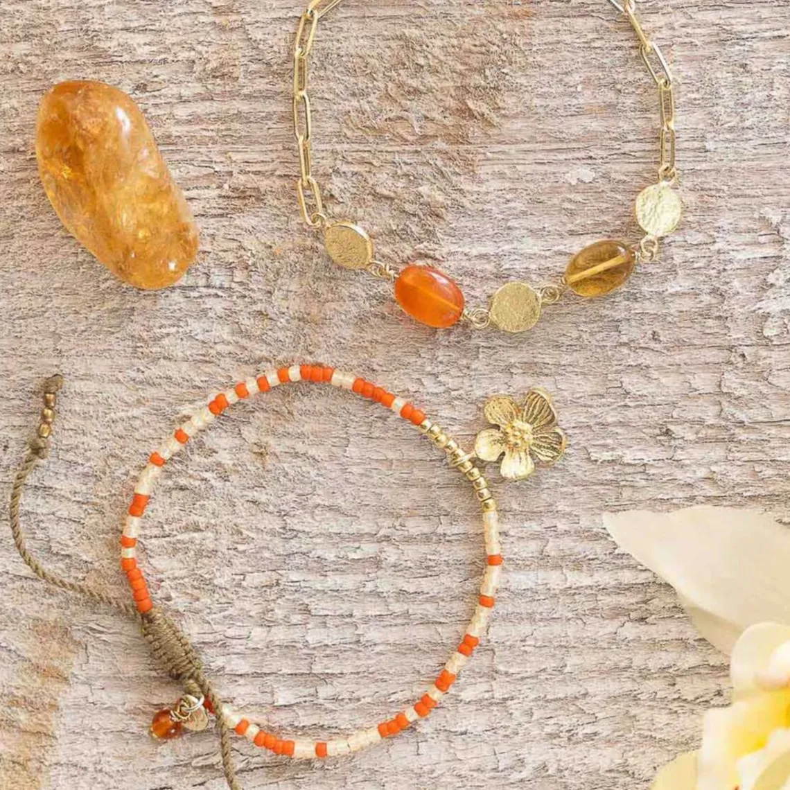 AESTHETIC CITRINE CARNELIAN ARMBÅND