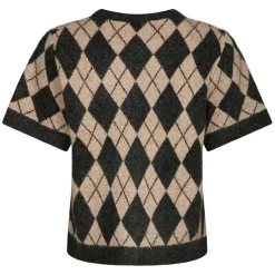 ALLESTAR CHECK KNIT CARDIGAN | BEIGE