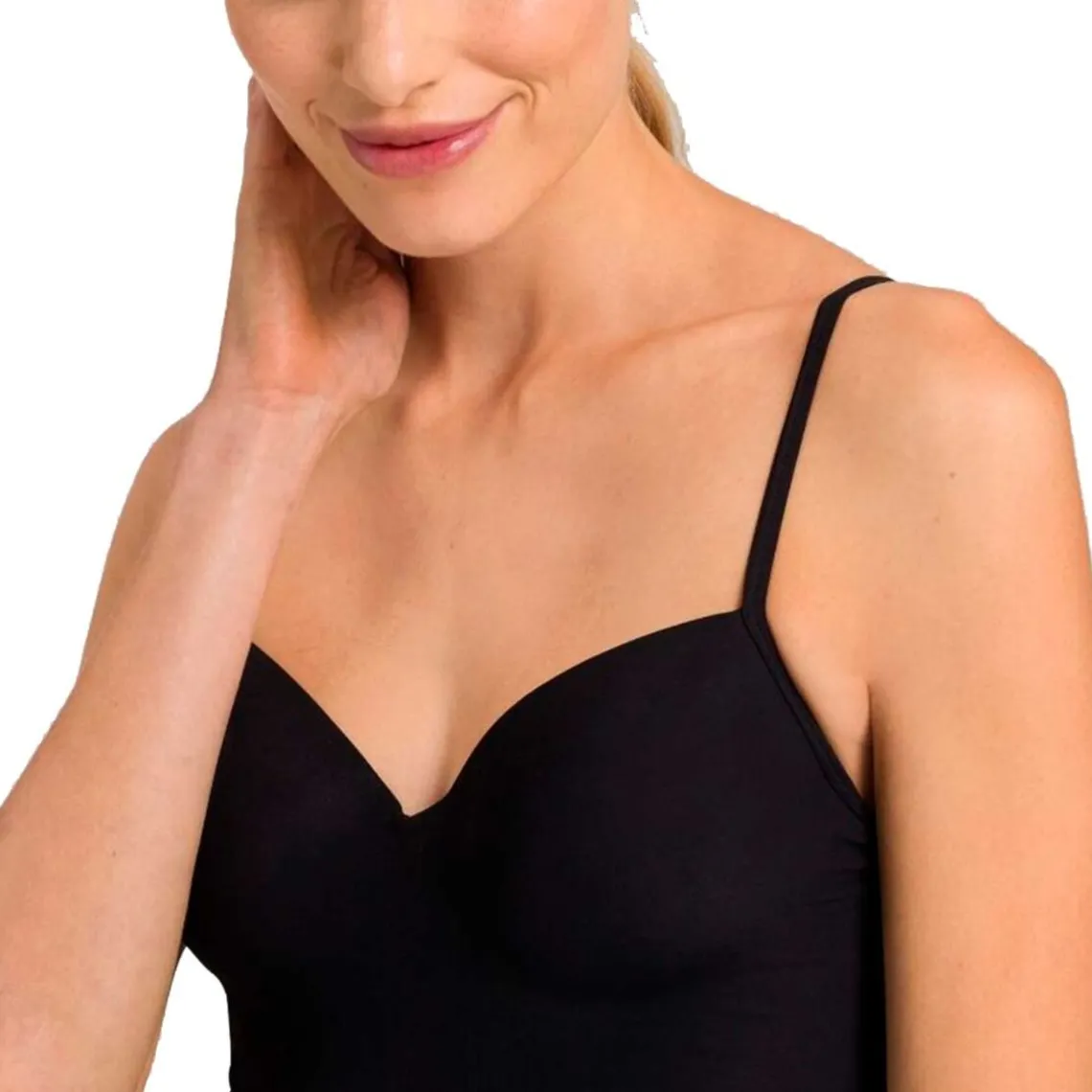 ALLURE VATTERET BH-CAMISOLE | SORT