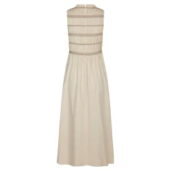 ATIKA DECO SMOCK DRESS | IVORY