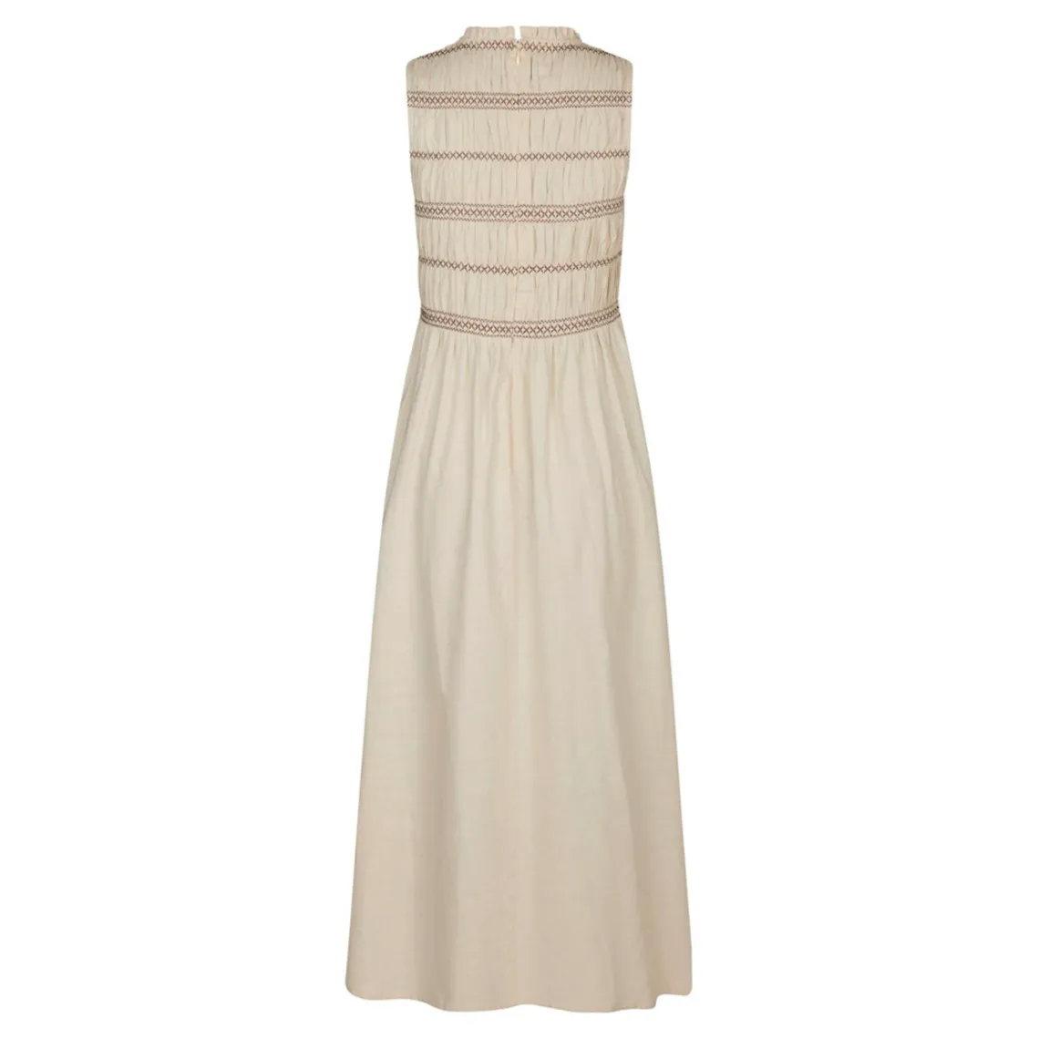 ATIKA DECO SMOCK DRESS | IVORY