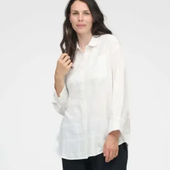 AVALON DOBBY CHECK SHIRT | OFF WHITE