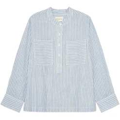 AYLA STRIPE SHIRT | LIGHT BLUE/ECRU/NAVY