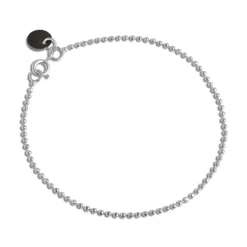 BALL CHAIN ARMBÅND | SØLV M/SORT