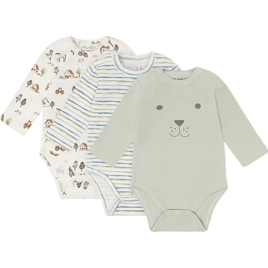 BASE 3-PACK BODYSTOCKING | GREEN FOAM