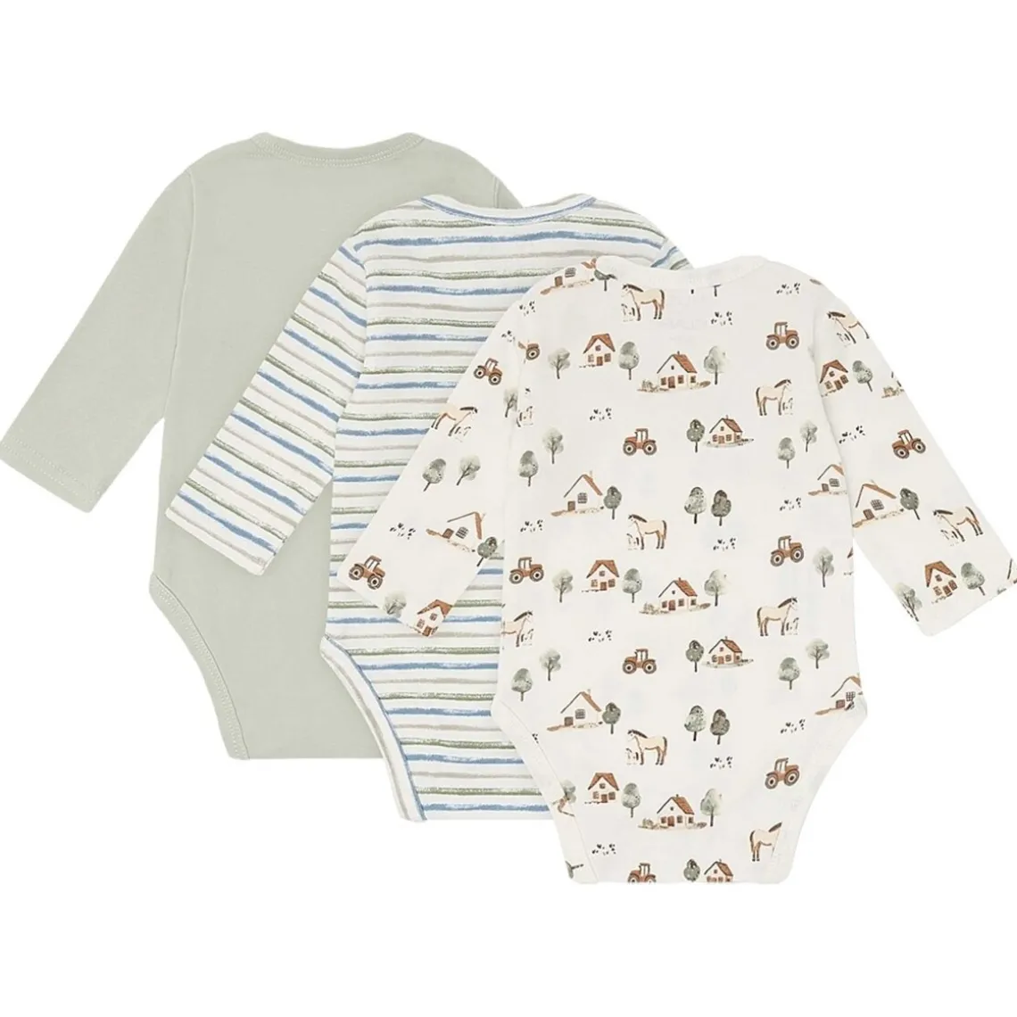 BASE 3-PACK BODYSTOCKING | GREEN FOAM