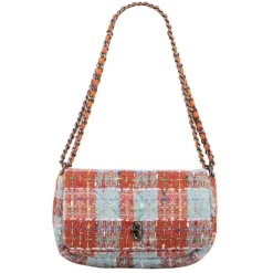 BEAU CHECKED HOLLIS BAG | ROOIBOS ORANGE