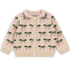 BELOU KNIT COLLAR CARDIGAN | CHERRY