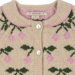 BELOU KNIT COLLAR CARDIGAN | CHERRY