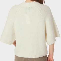 BENUTA FLUFFY KNIT CARDIGAN | OFF WHITE