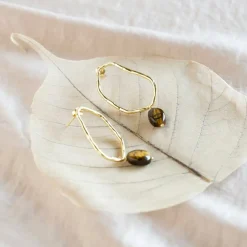 BRAVERY TIGER EYE EARRINGS