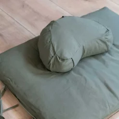 CALM CRESCENT MEDITATION CUSHION | DARK OLIVE