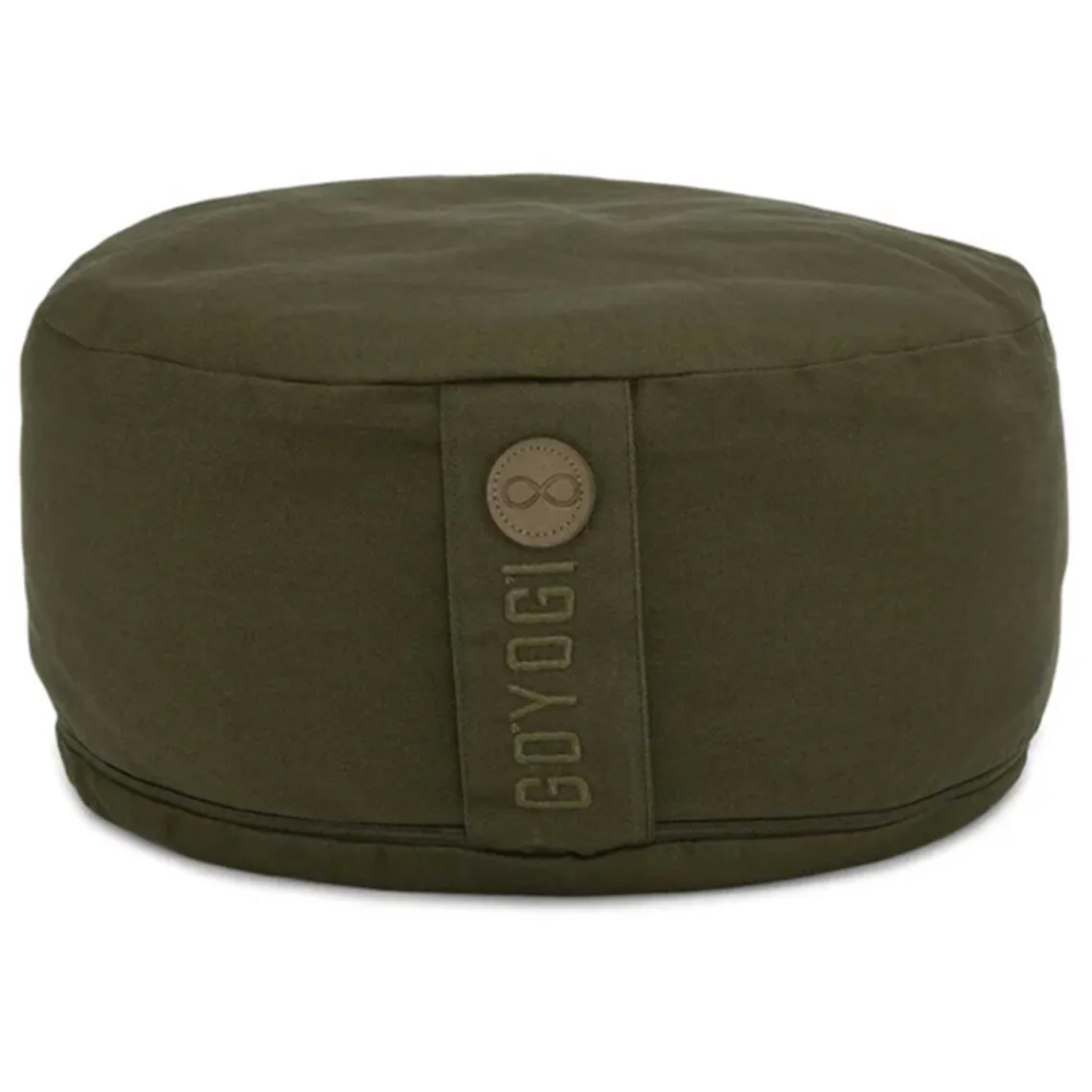 CALM ORGANIC COTTON ROUND MEDITATION CUSHION | DARK OLIVE