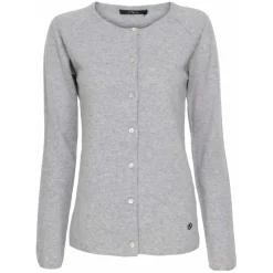CASHMERE CARDIGAN | LIGHT GREY MELANGE