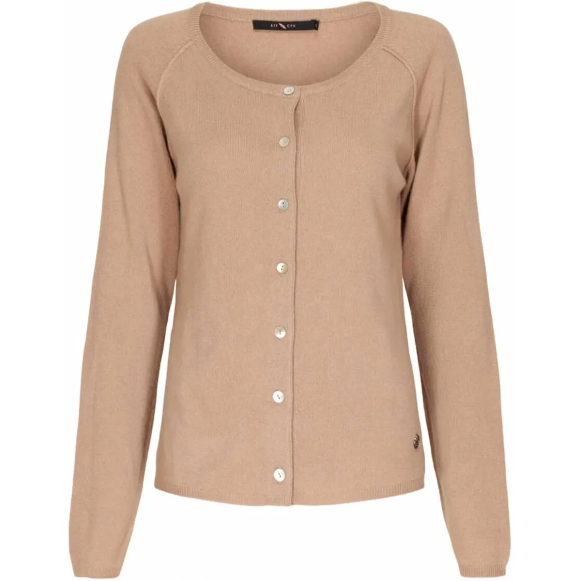 CASHMERE CARDIGAN | SATIN BEIGE