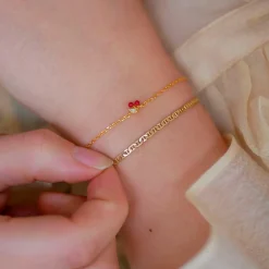 CHERRY ARMBÅND FORGYLDT | RED