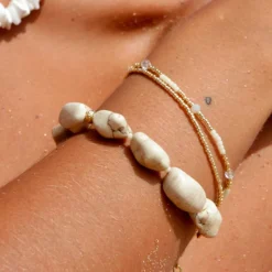 CLEMENCE BRACELET FORGYLDT | ECRU