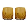 CRISPY AQUA GLAS - 2 STK H:7,7 CM | CITRINE