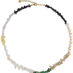 CRISPY COAST NECKLACE PACIFIC COLORS WITH PEARLS & GEMSTONES | FORGYLDT