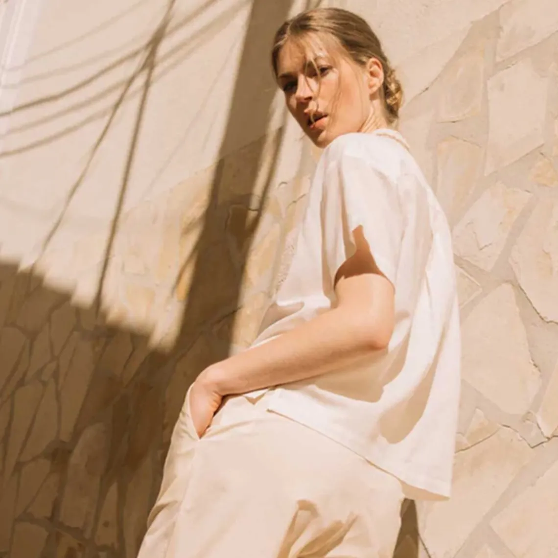 CROCHET PATCH SHIRT | BLANCO