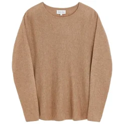 CURVED CASHMERE SWEATER | MINK