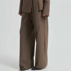 DAKOTA TROUSERS | MID BROWN MELANGE