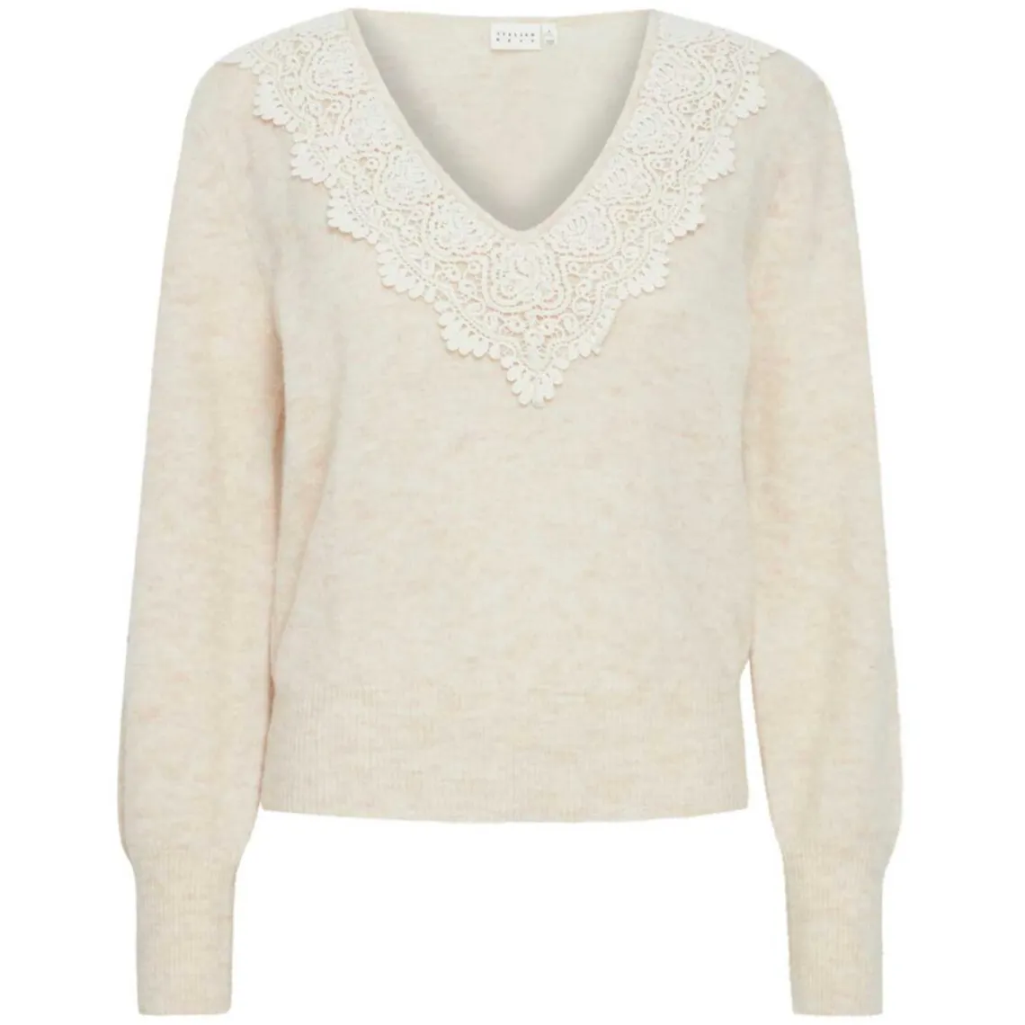 DAREL STRIK M/V-HALS | OATMEAL MELANGE