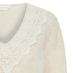 DAREL STRIK M/V-HALS | OATMEAL MELANGE