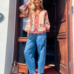 DAVINA BARREL PANTS | LIGHT DENIM MELANGE