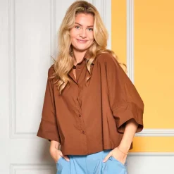 DAVINA LOOSE SHIRT | HAZELNUT BROWN