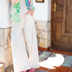 DAVINA WIDELEG BUKSER | CREAM