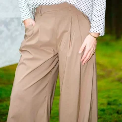 DAVINA WIDELEG BUKSER | KHAKI