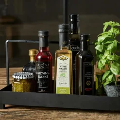 DEKOBAKKE M/HANK 42X20X19 CM | MAT SORT