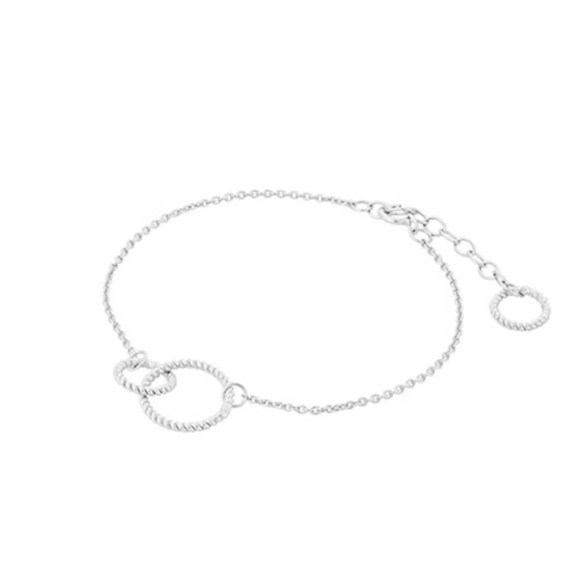 DOUBLE TWISTED BRACELET ADJ | SØLV