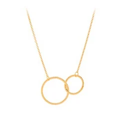 DOUBLE TWISTED NECKLACE ADJ 40-48 | FORGYLDT