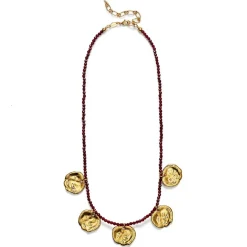 DREAM CATCHER NECKLACE | DEEP BURGUNDY