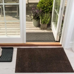 DØRMÅTTE ENSFARVET 60X90 CM | BRUN