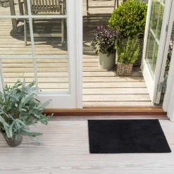 DØRMÅTTE ENSFARVET 40X60 CM | SORT