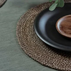 ELLA DÆKKESERVIET 38 CM | SORT/NATUR