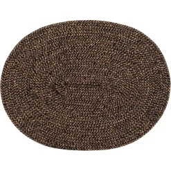 ELLA DÆKKESERVIET OVAL 45X35 CM | SORT/NATUR