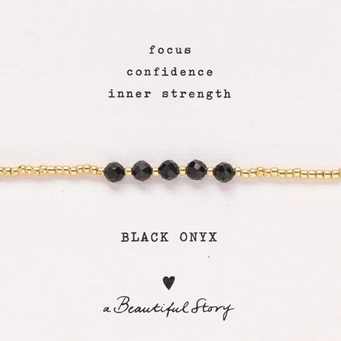 ESSENTIAL BLACK ONYX ARMBÅND