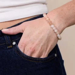 ESSENTIAL STRETCH ARMBÅND | ROSA JADE