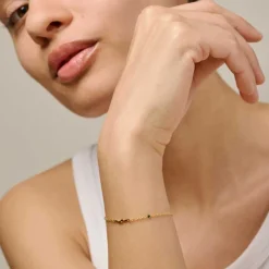 ETTA BRACELET FORGYLDT | PETROL GREEN