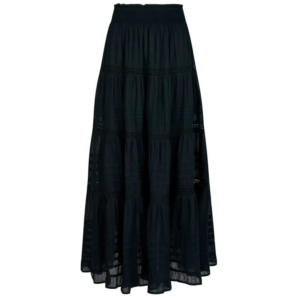 FELICIA VOILE NEDERDEL | BLACK