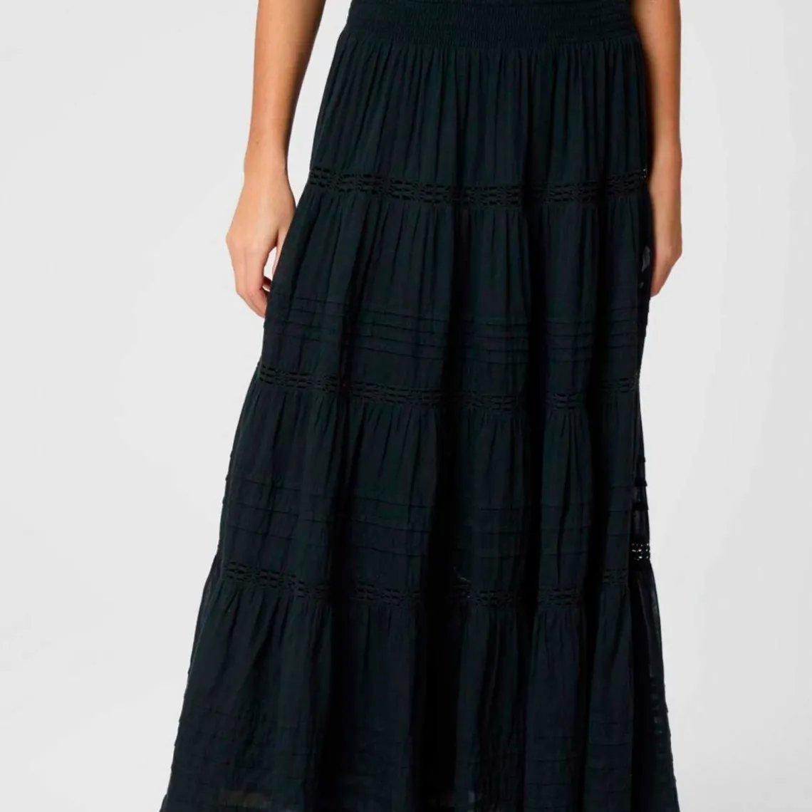 FELICIA VOILE NEDERDEL | BLACK